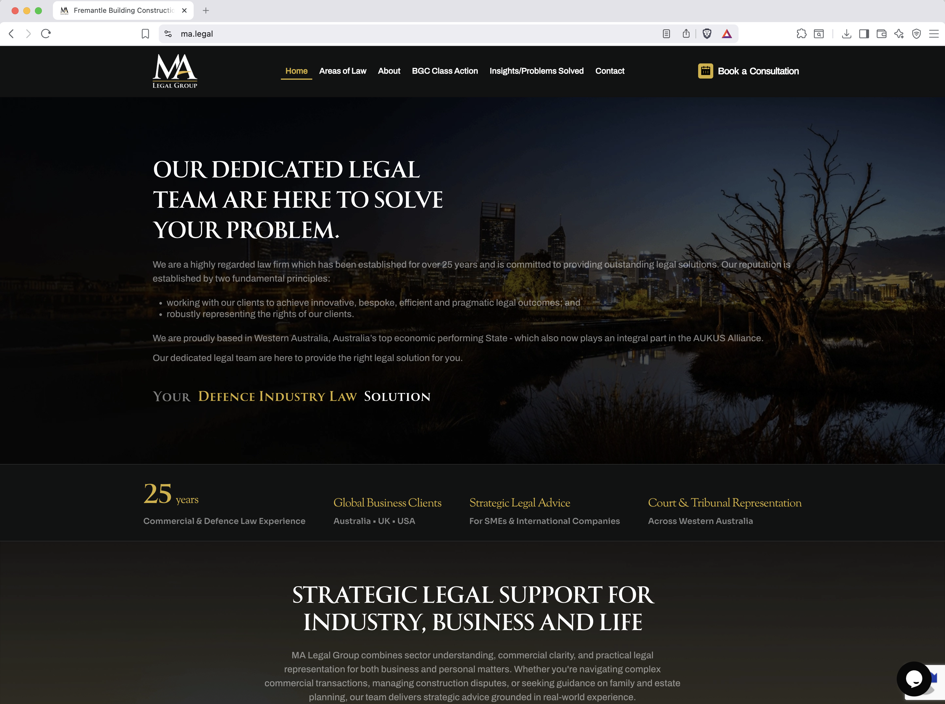 MA Legal Group website